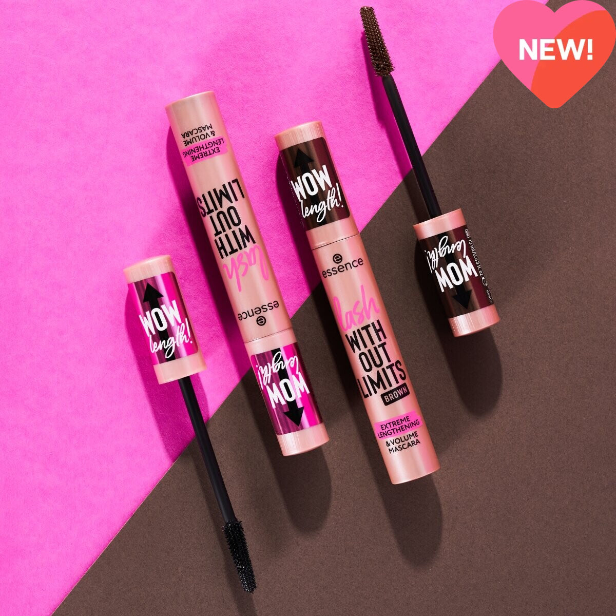 Essence Lash Without Limits Brown Extreme Lengthening & Volume Mascara 02