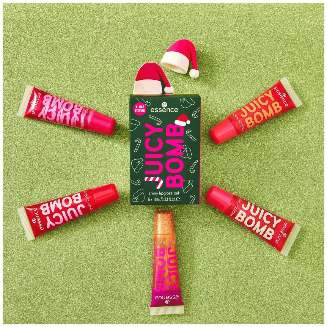 Essence JUICY BOMB Xmas Edition Shiny Lipgloss Set 01
