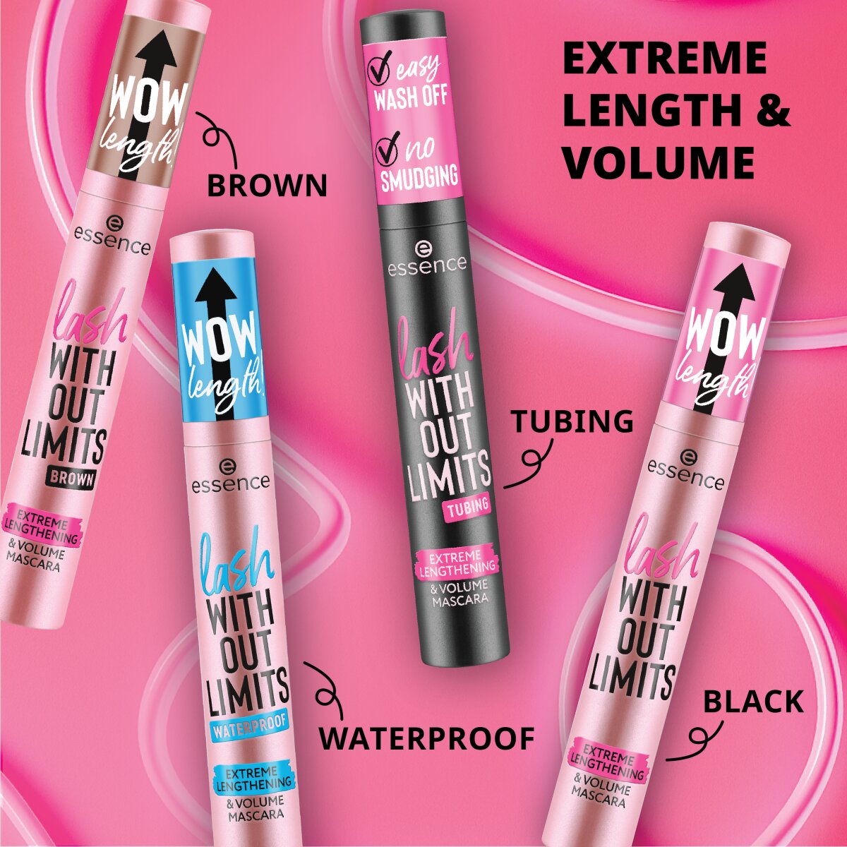 essence Lash Without Limits Tubing Extreme Lengthening & Volume Mascara
