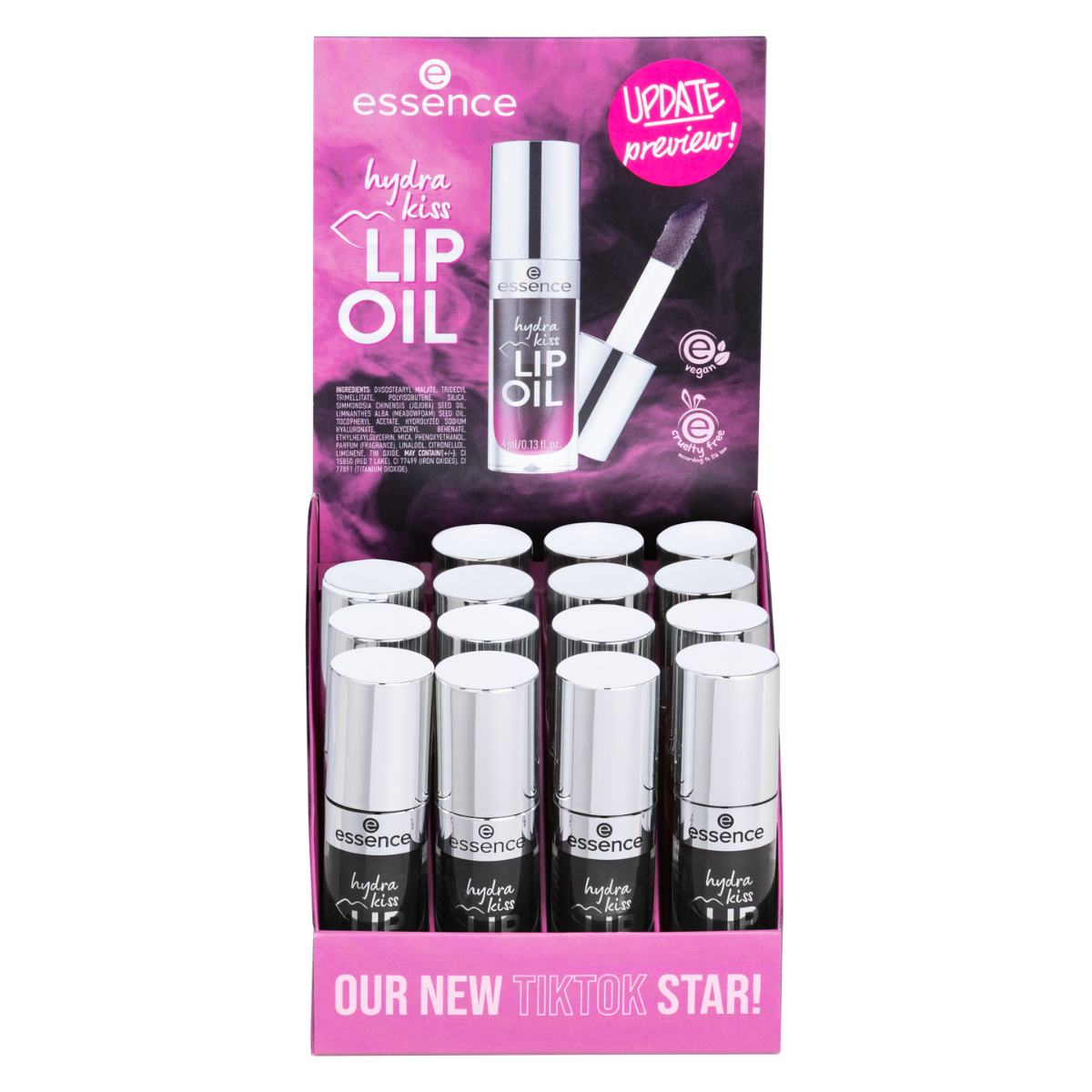 Essence Hydra Kiss Lip Oil Full Tray 15 Lip glosses | 15% off!