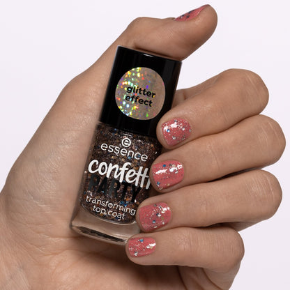 Essence Confetti Party Transforming Top Coat