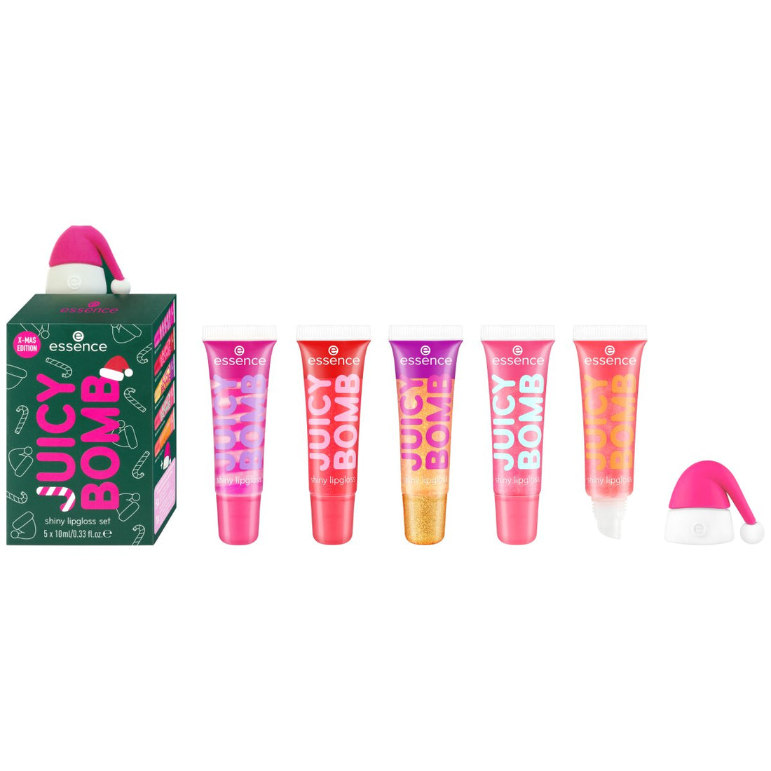 Essence JUICY BOMB Xmas Edition Shiny Lipgloss Set 01