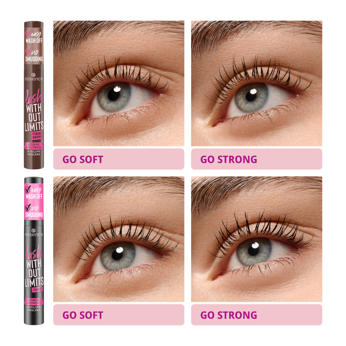 essence Lash Without Limits Tubing Brown Extreme Lengthening &amp; Volume Mascara